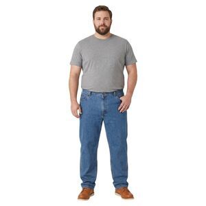 Rustler Men's 48X30 Jeans No Stretch Cotton Blue
